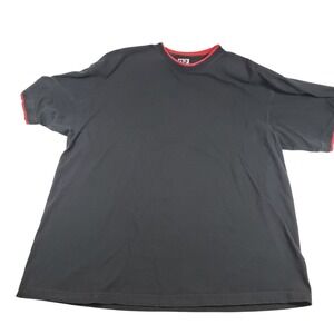 Dream USA Black Red Trim T‎ Shirt XL Casual Comfort Short Sleeve Top Mens